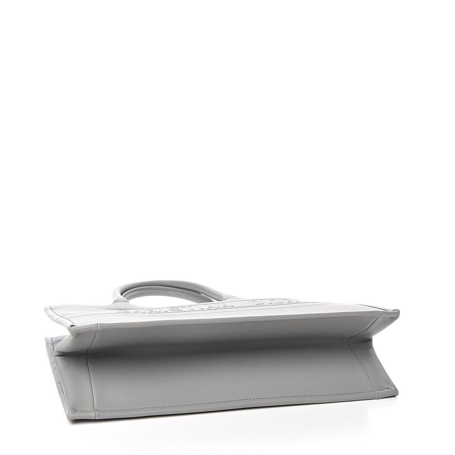 Christian Dior Calfskin Embossed Medium Book Tote Grey Stone 4 of 13