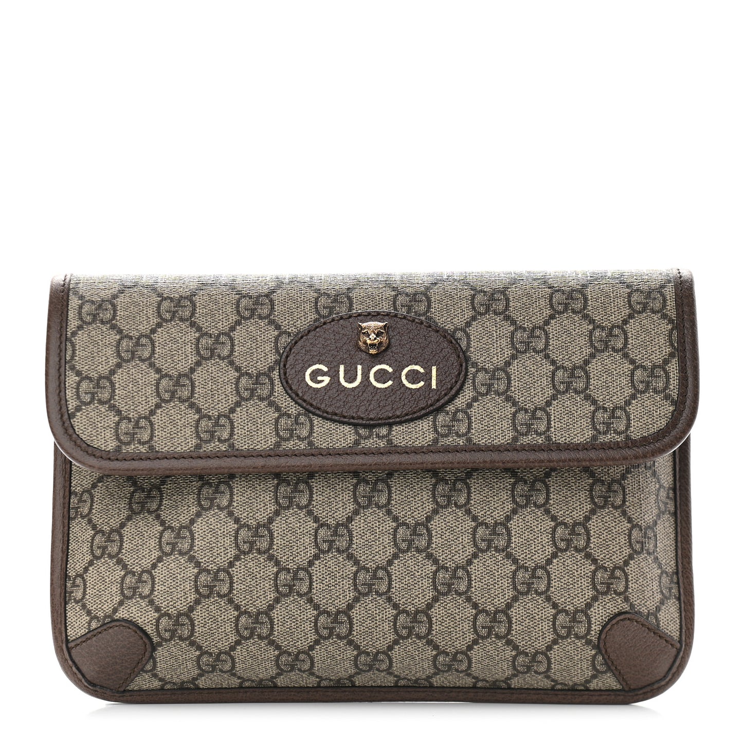 GG Supreme Monogram Neo Vintage Web Belt Bag Brown