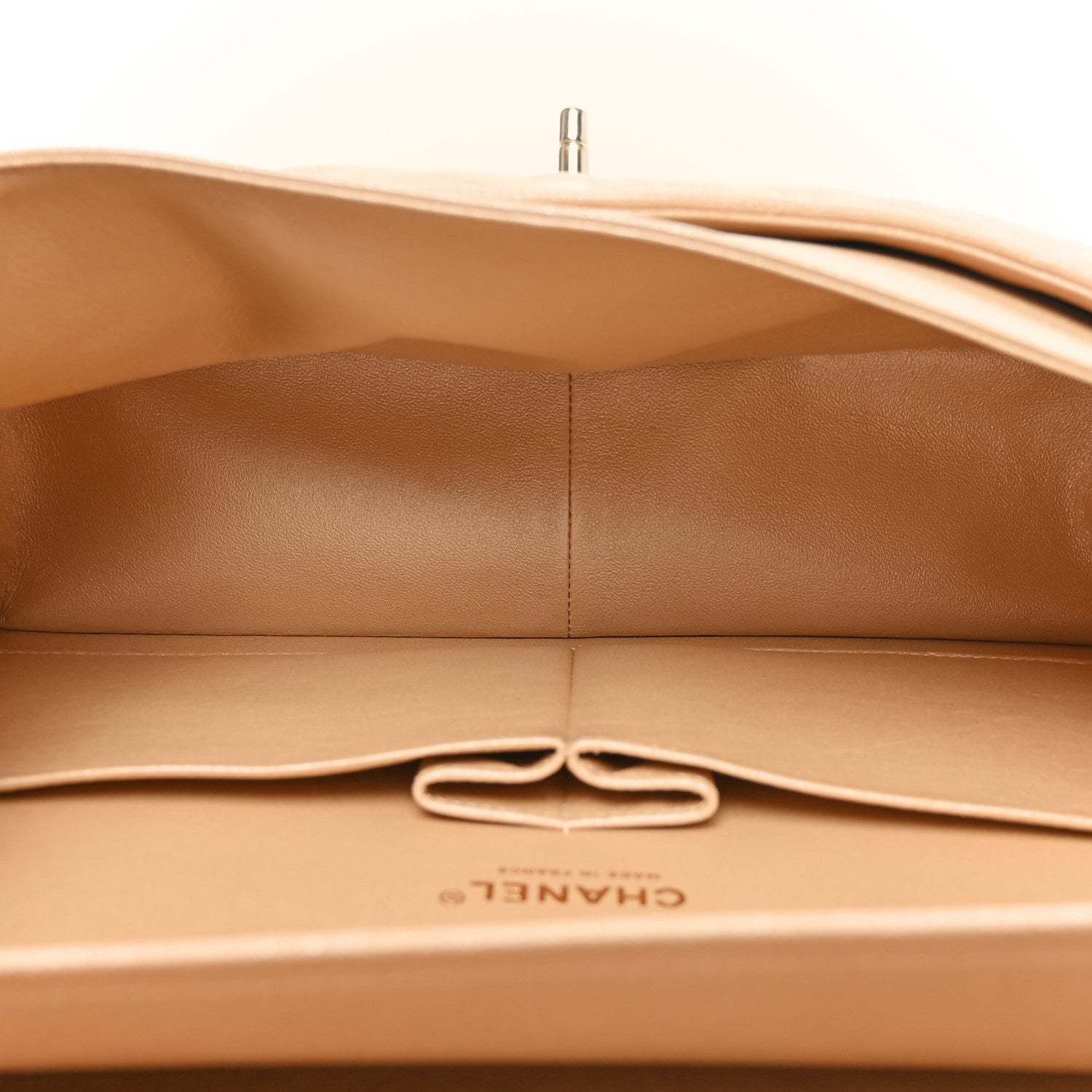 Chanel Iridescent Caviar Quilted Jumbo Double Flap Beige 5 of 10