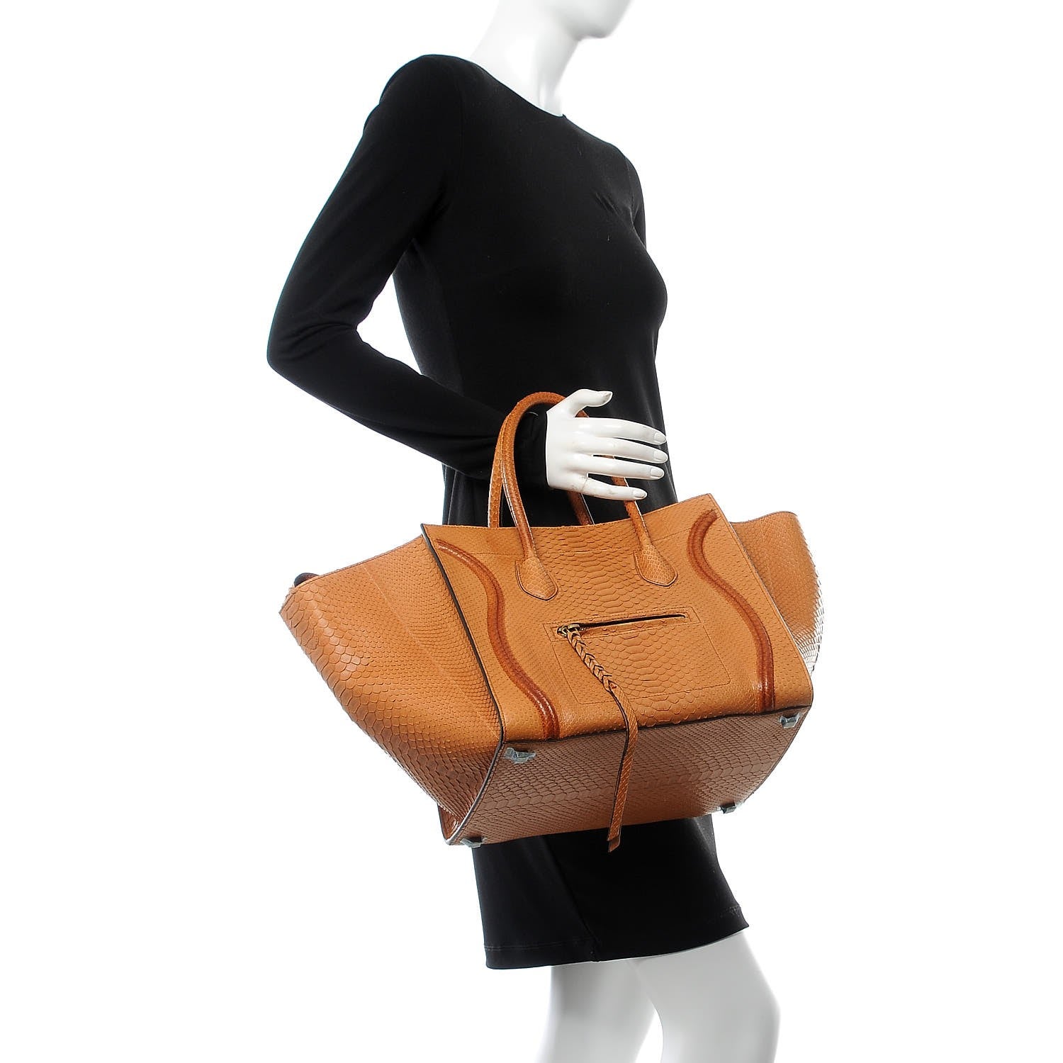 Celine Python Medium Phantom Luggage Light Copper 2 of 7