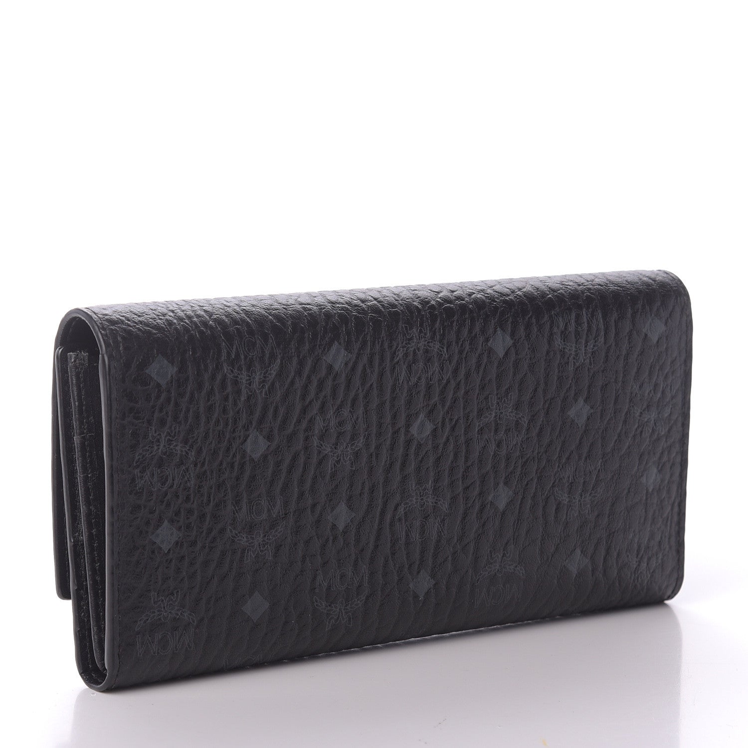 MCM Visetos Large Tri-Fold Flap Wallet Black 3 of 8