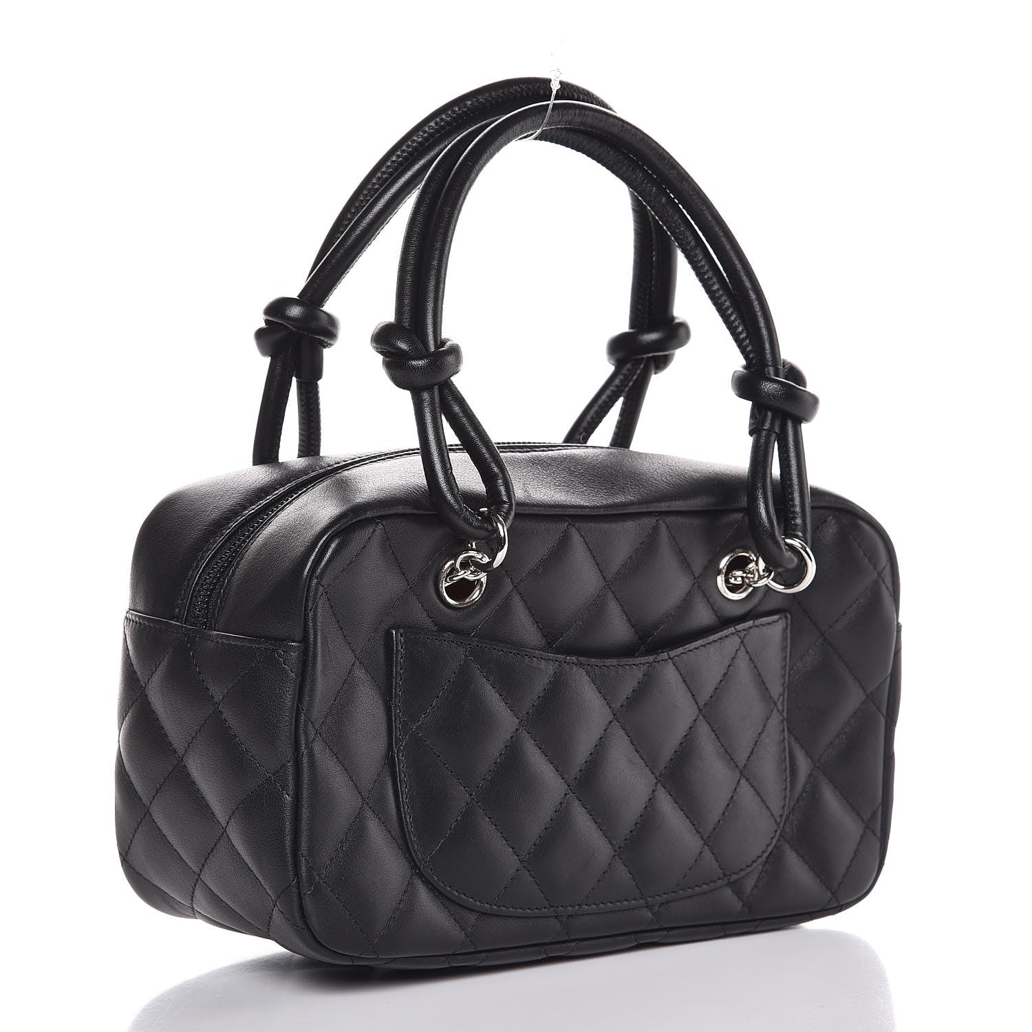 Chanel Calfskin Quilted Small Cambon Bowler Black 3 of 10