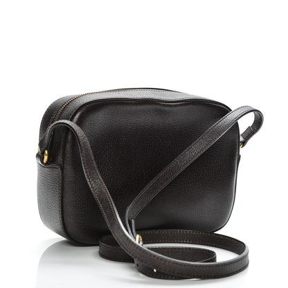 Gucci Textured Calfskin Web Small Webby Bee Shoulder Bag Brown Coffee 3 of 9