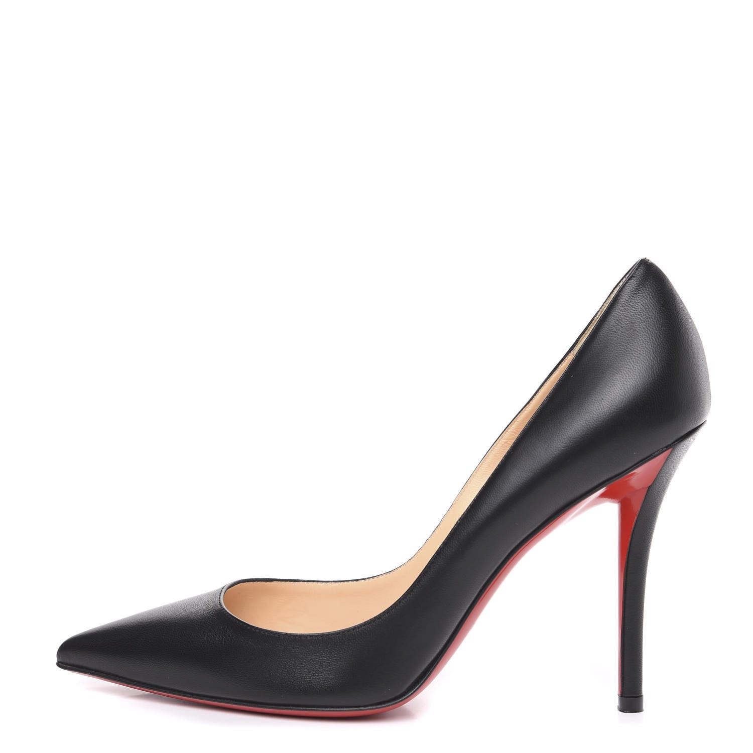 Christian Louboutin Shiny Nappa Apostrophy 100 Pumps 38 Black 1 of 8