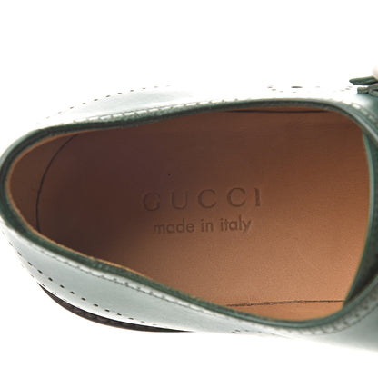 Gucci Betis Calfskin Mens Double Monk Strap Loafers 9.5 Verde 7 of 10