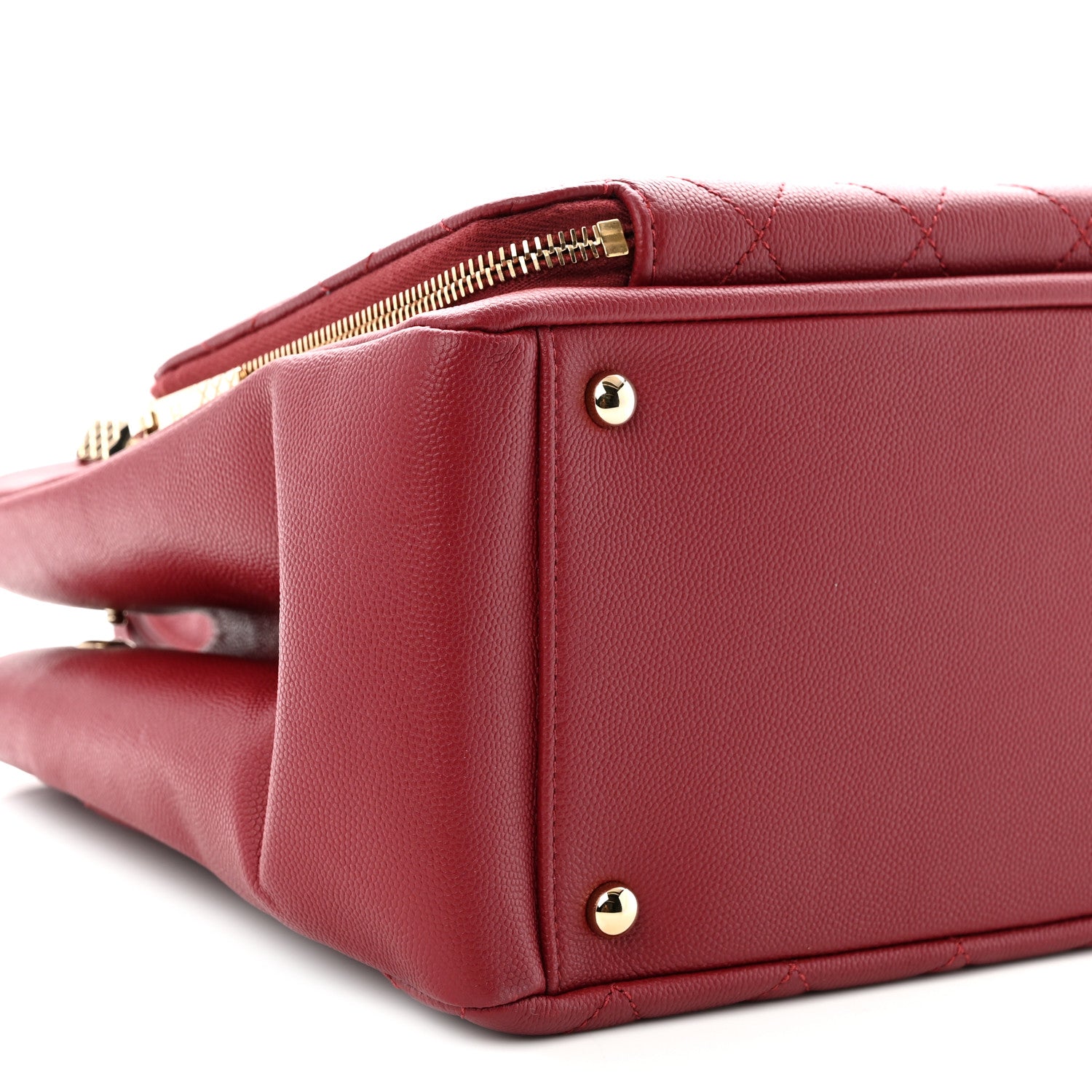 Chanel Caviar Quilted Small Business Affinity Shopping Bag Dark Red 9 of 10