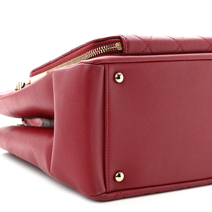 Chanel Caviar Quilted Small Business Affinity Shopping Bag Dark Red 9 of 10