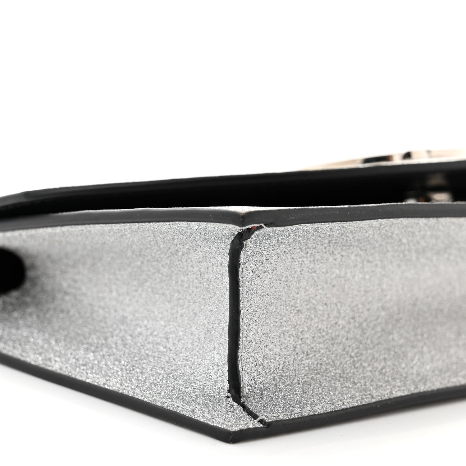 Christian Louboutin Glitter Calfskin Loubi54 Crossbody Clutch Silver 8 of 13