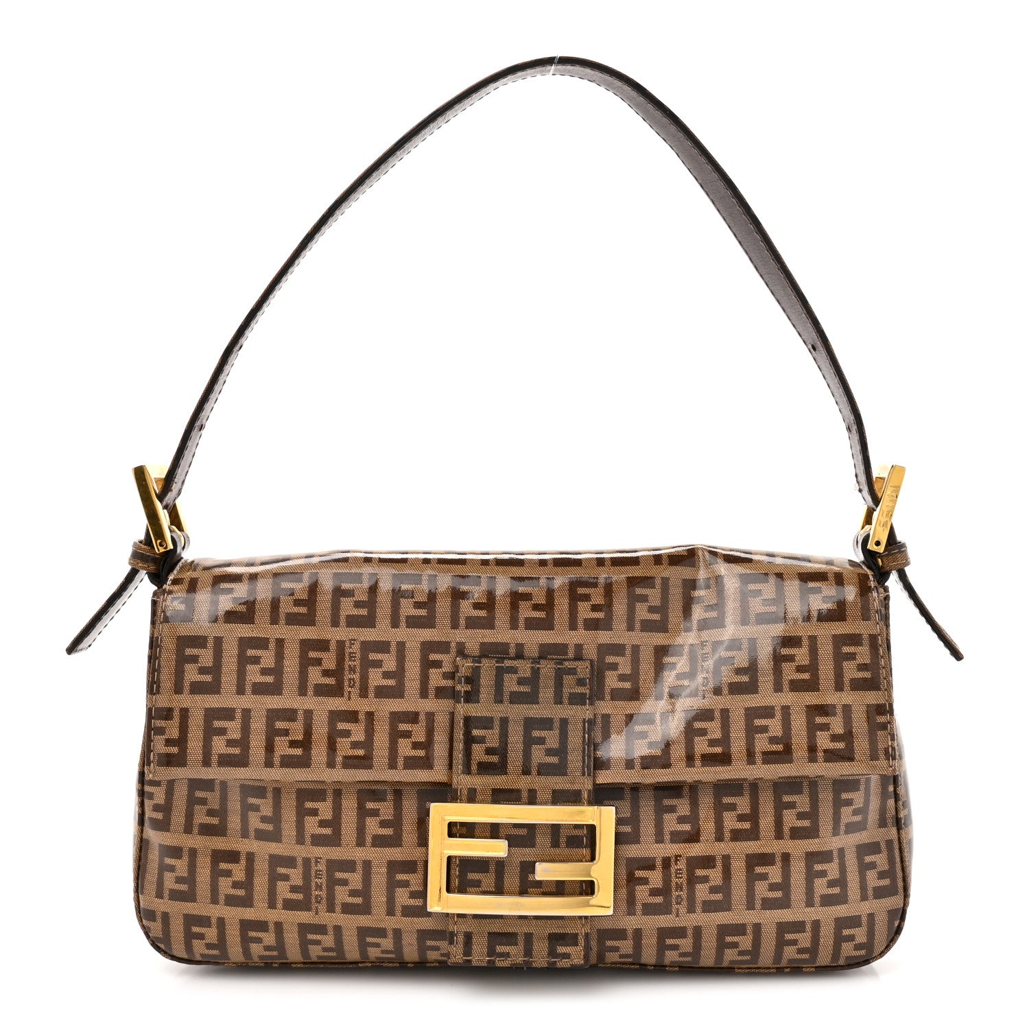 Fendi Vinyl Zucchino Baguette Tobacco 1 of 10