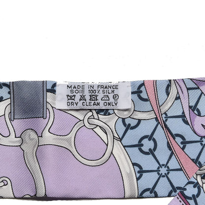Hermes Silk La Promenade Du Matin Twilly Mauve Ciel Gris 4 of 5