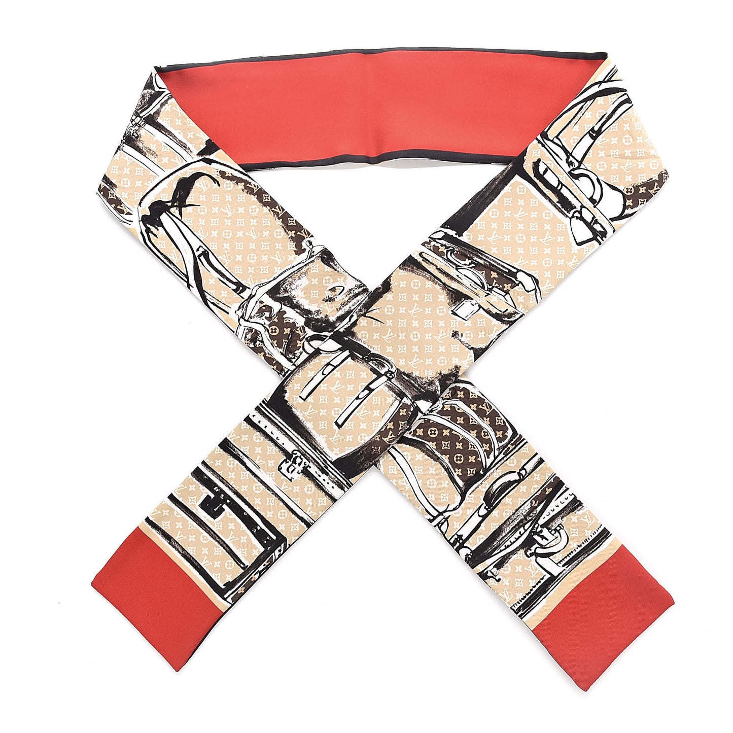Silk Monogram Trunks Bandeau Brown
