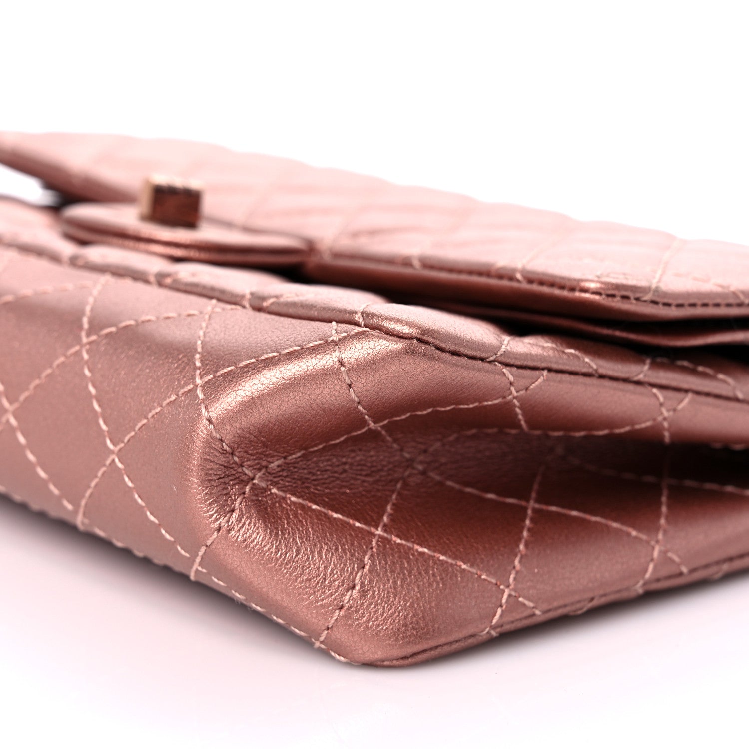 Chanel Metallic Grained Calfskin Quilted 2.55 Reissue 225 Flap Copper Pink 9 of 11
