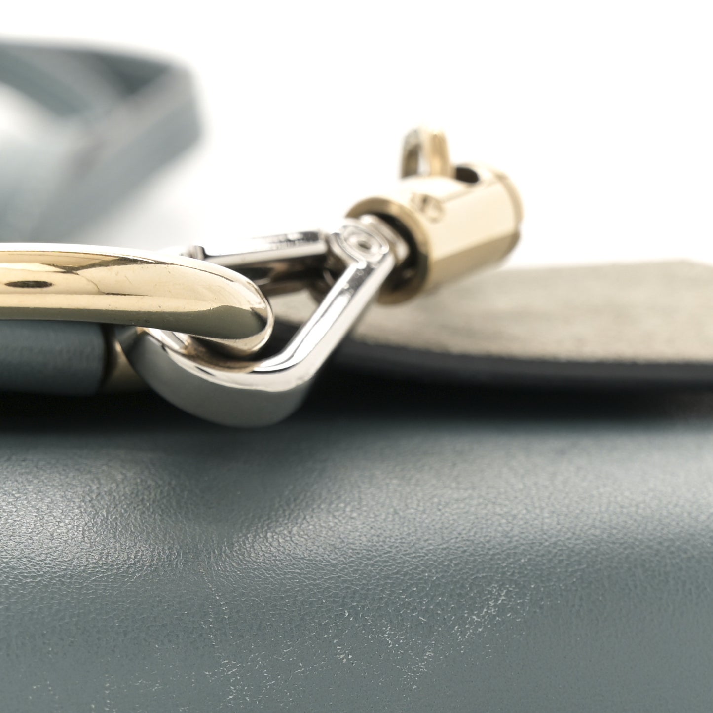 Suede Calfskin Mini Faye Shoulder Bag Cloudy Blue