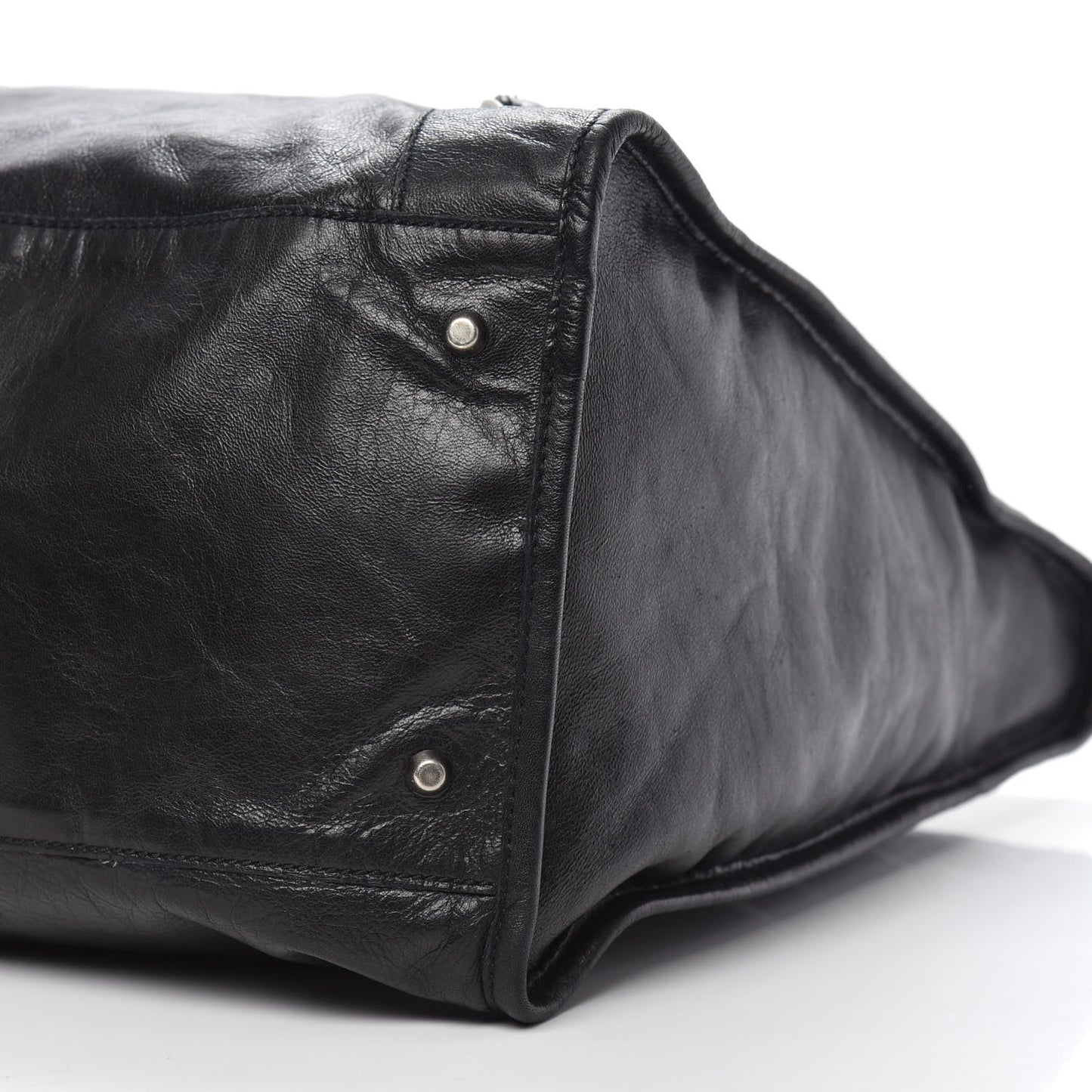 Agneau Classic Silver Hardware Weekender Black