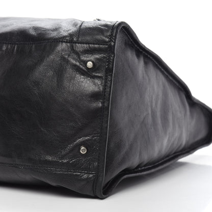 Balenciaga Agneau Classic Silver Hardware Weekender Black 11 of 13