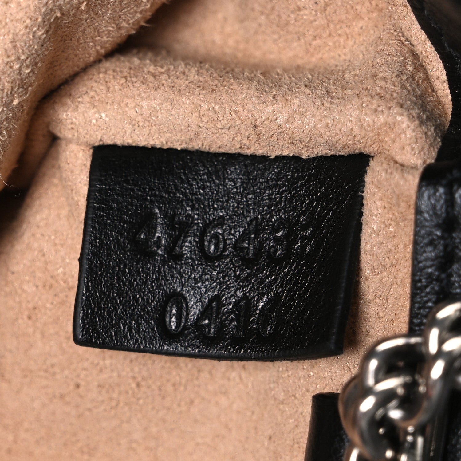 Gucci Calfskin Matelasse Studded Super Mini GG Marmont Shoulder Bag Black 7 of 10