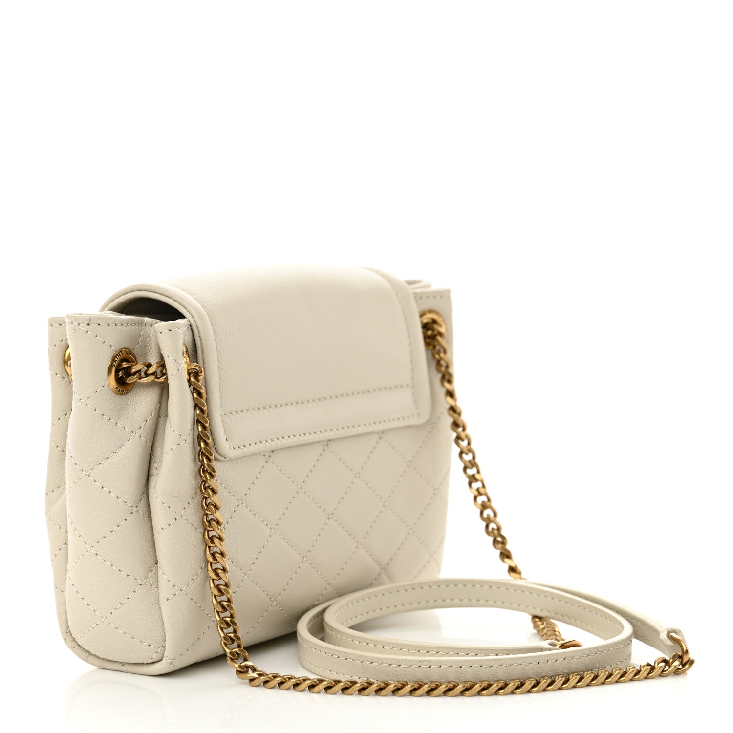 Saint Laurent Lambskin Quilted Monogram Mini Nolita Crema Soft 3 of 11