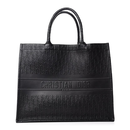 Christian Dior Oblique Calfskin Embossed Book Tote Black 1 of 10