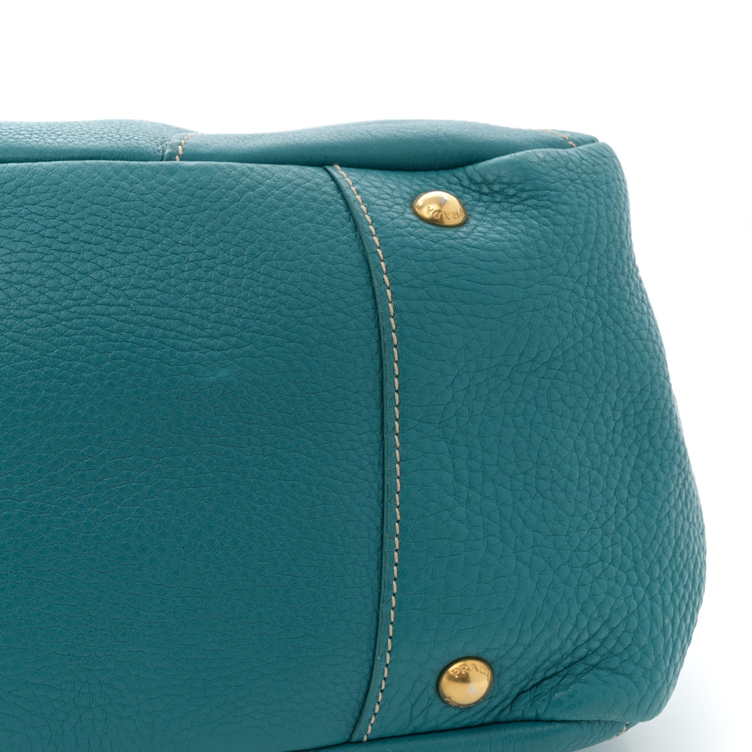 Prada Vitello Daino Tote Turchese 13 of 14