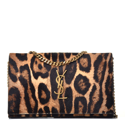 Saint Laurent Calf Hair Monogram Chain Wallet Leopard 1 of 11