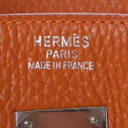 Hermes Taurillon Clemence HAC Birkin 32 Potiron 19 of 33