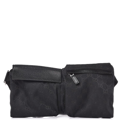 Gucci GG Monogram Double Pocket Belt Bag Black 1 of 7