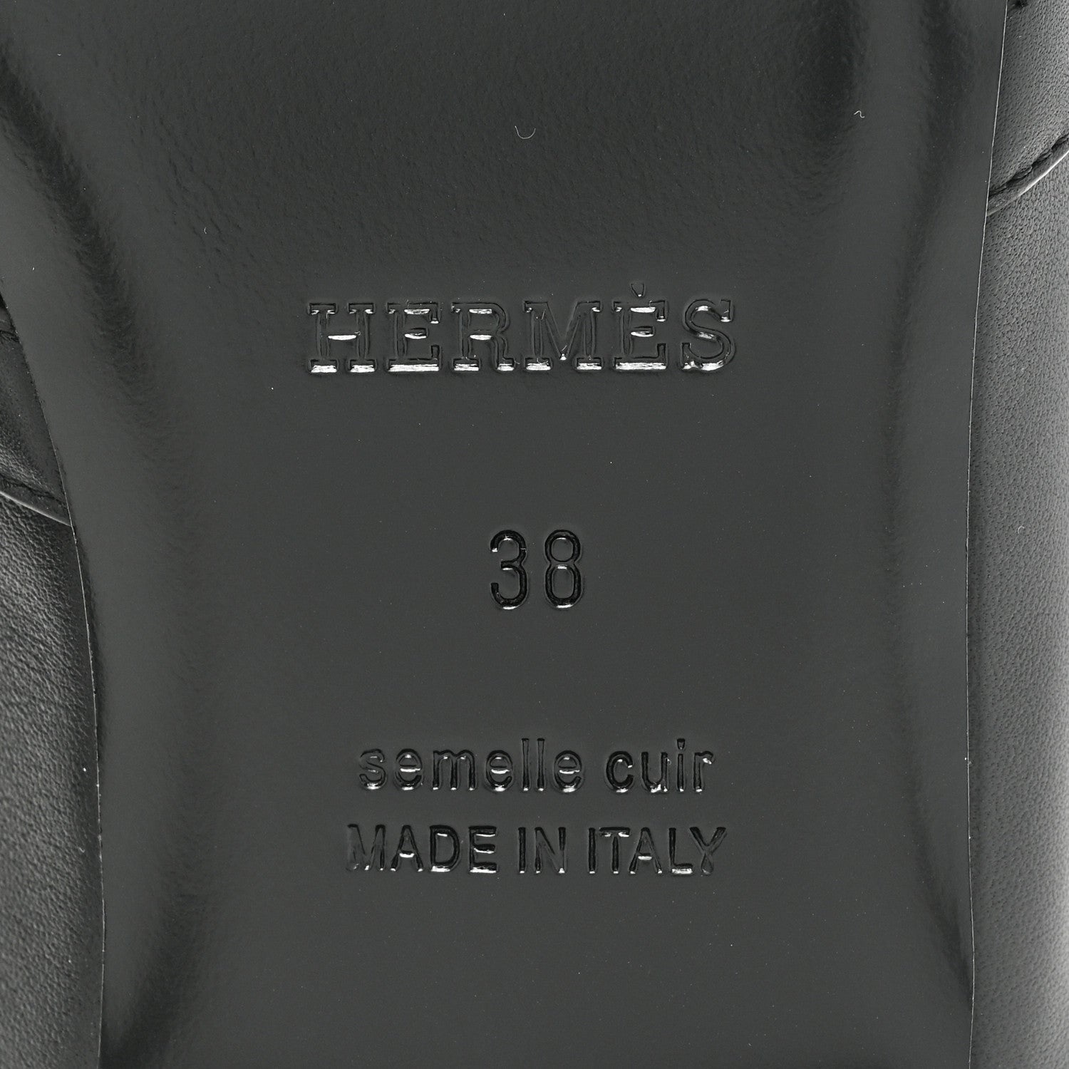 Hermes Calfskin Fringe Oz Mules 38 Black White 6 of 9