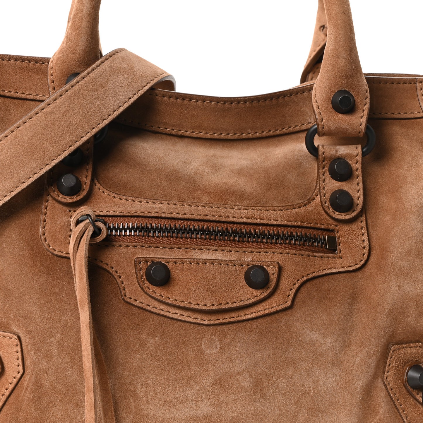 Waxed Suede Calfskin Classic Hardware Small Le City Camel Camel
