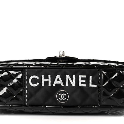 Chanel Patent Quilted Secret Label Medium Flap Black 12 of 12