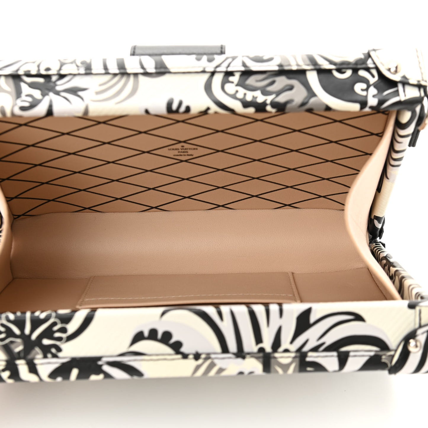 Epi Floral Petite Malle White Black