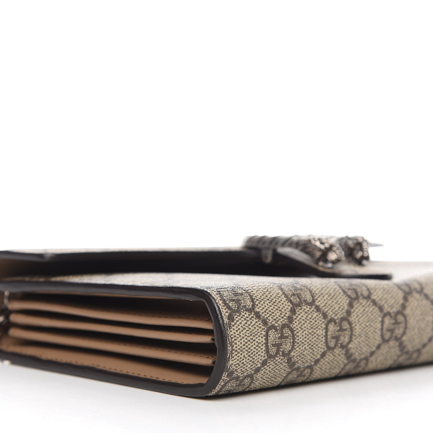 GG Supreme Monogram Mini Dionysus Chain Wallet Beige Taupe