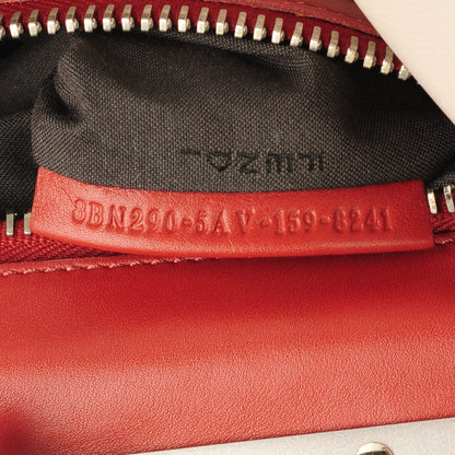 Fendi Vitello Seta Burro Medium Peekaboo Iconic Satchel Grigio Polvere Mattone 9 of 9