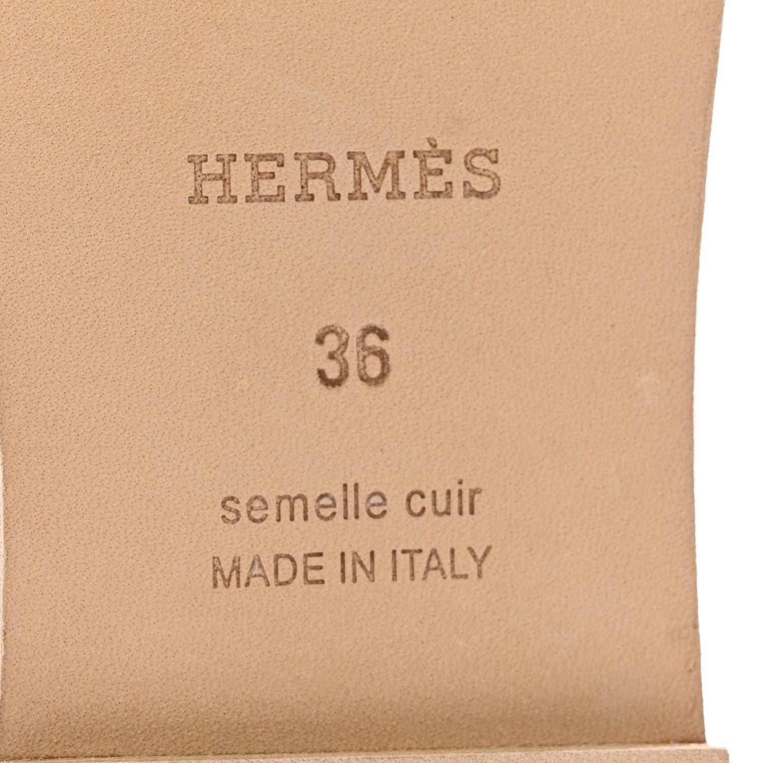 Hermes Epsom Oran Sandals 36 Etoupe 7 of 9