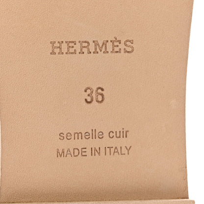 Hermes Epsom Oran Sandals 36 Etoupe 7 of 9