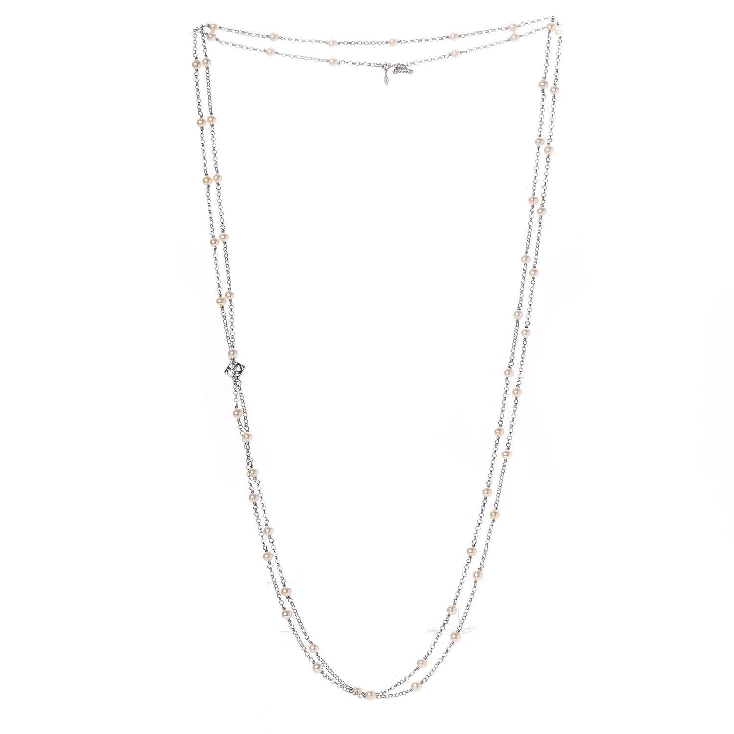 Sterling Silver Freshwater Pearl Bead Chain Necklace