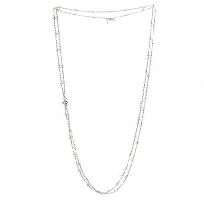 David Yurman Sterling Silver Freshwater Pearl Bead Chain Necklace 4 of 5