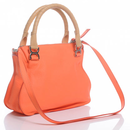 Chloe Leather Large Marcie Satchel Orange Fizz 4 of 8