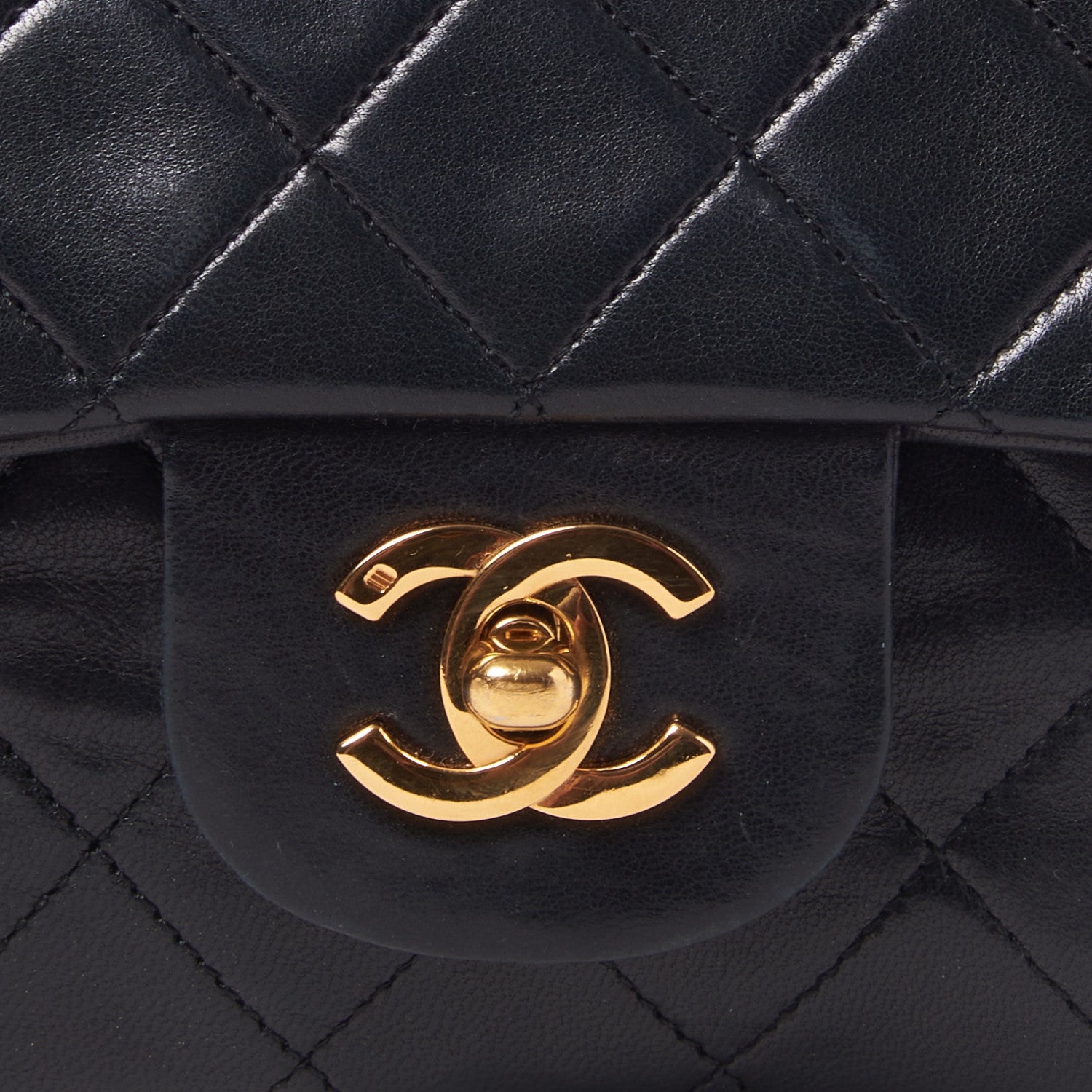 Chanel Lambskin Quilted Medium Double Flap Black 6 of 9