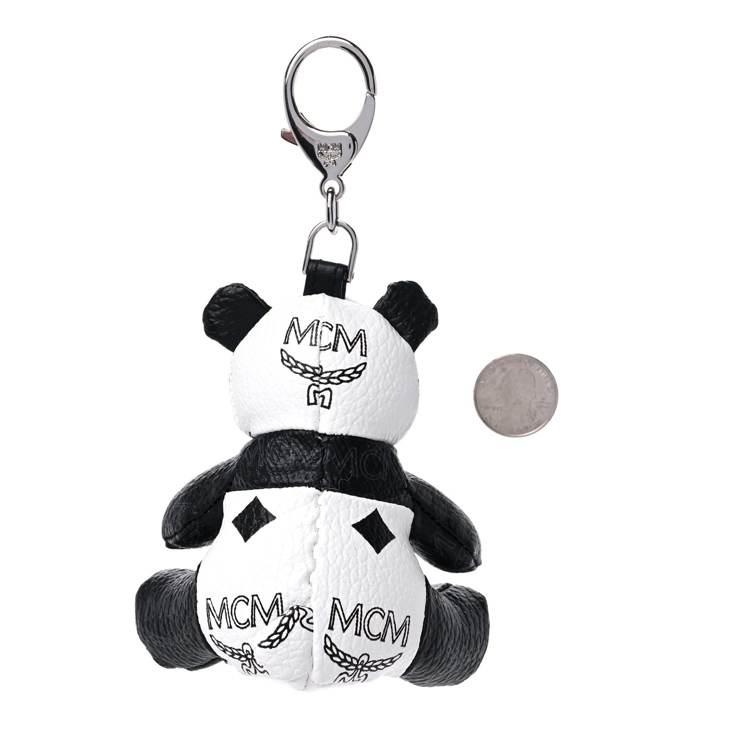 Visetos Panda Animal Key Ring Bag Charm Black White