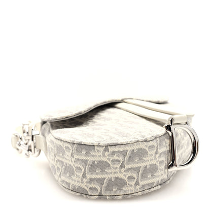 Christian Dior Oblique Mini Saddle Bag With Strap Latte Grey 4 of 9