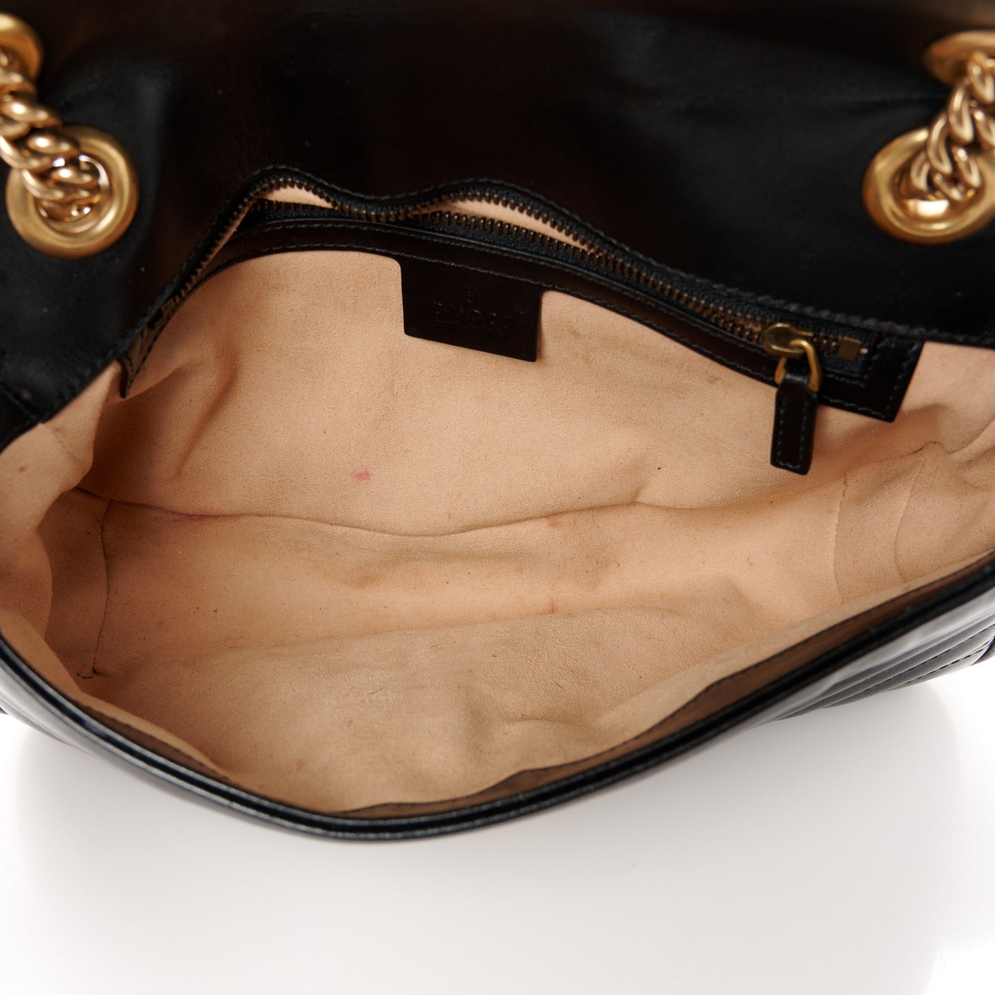 Calfskin Matelasse Small GG Marmont Shoulder Bag Black