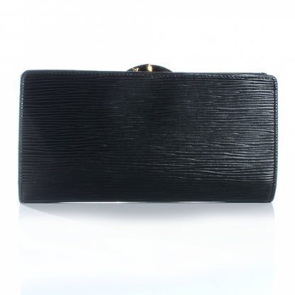 Louis Vuitton Epi Continental French Purse Wallet Black 7 of 9