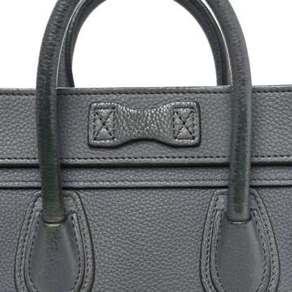 Celine Drummed Calfskin Nano Luggage Kohl 14 of 18