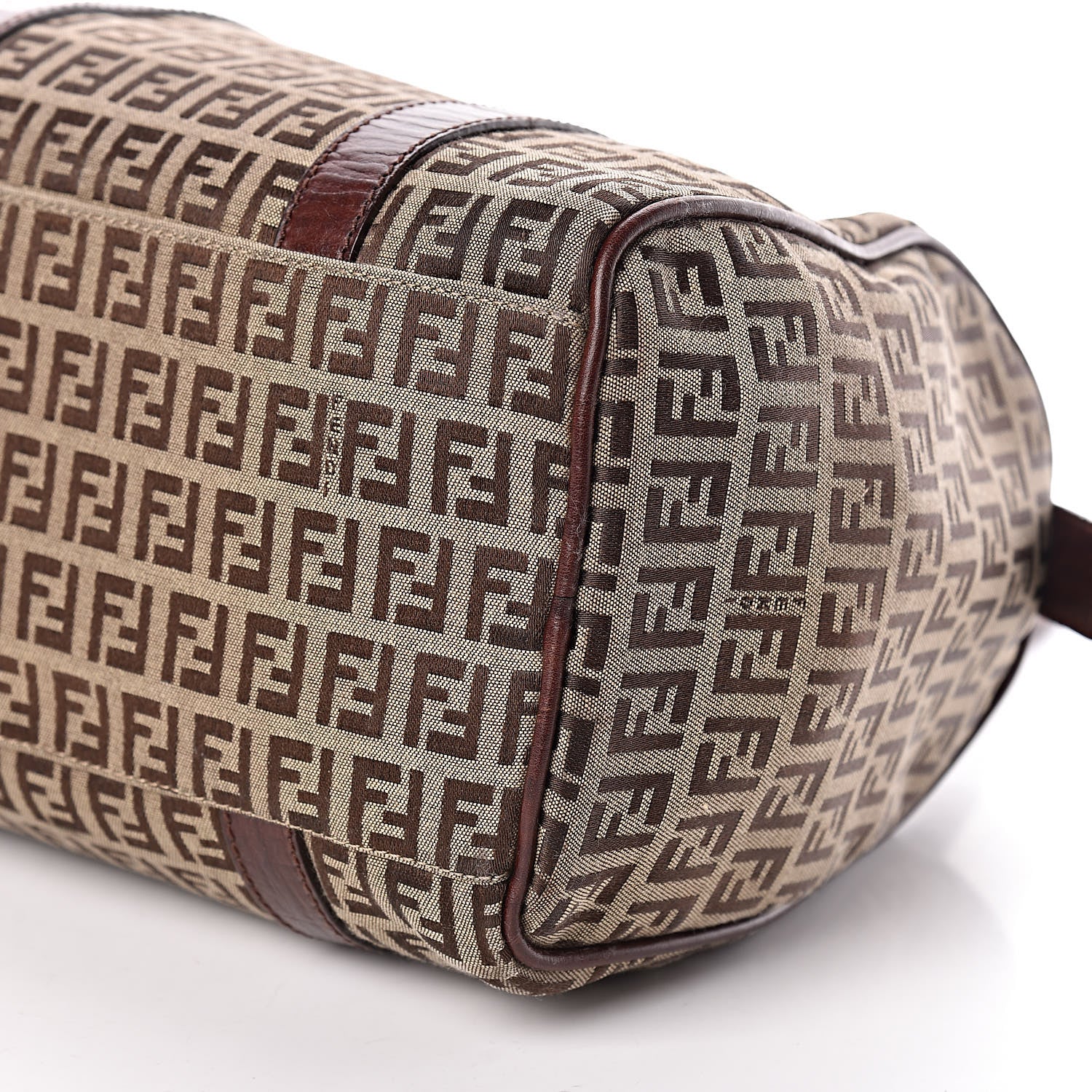 Fendi Zucchino Vitello Small Boston Mogano Panna Bruciato 9 of 9