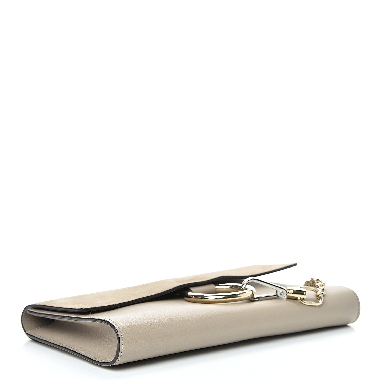 Chloe Suede Calfskin Faye Clutch Motty Grey 3 of 14