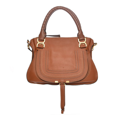 Chloe Calfskin Medium Marcie Satchel Tan 1 of 8