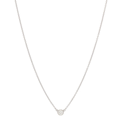 Tiffany Platinum Diamond .19ct Elsa Peretti Diamonds by the Yard Pendant Necklace 1 of 7