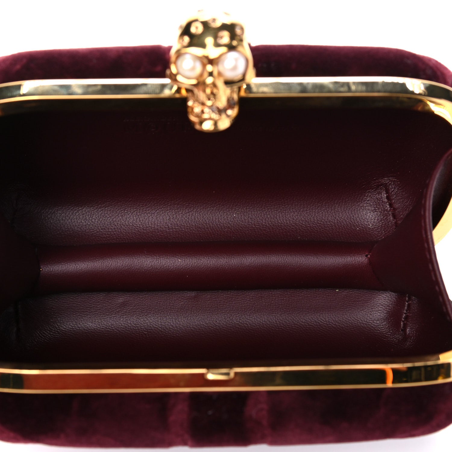 Alexander McQueen Velvet Britannia Skull Box Clutch 5 of 12