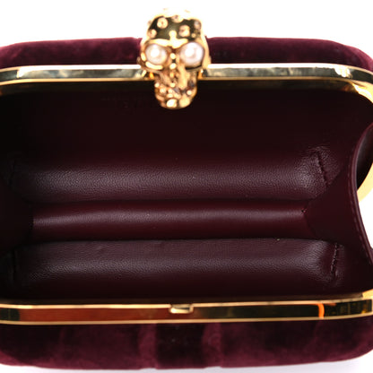 Alexander McQueen Velvet Britannia Skull Box Clutch 5 of 12