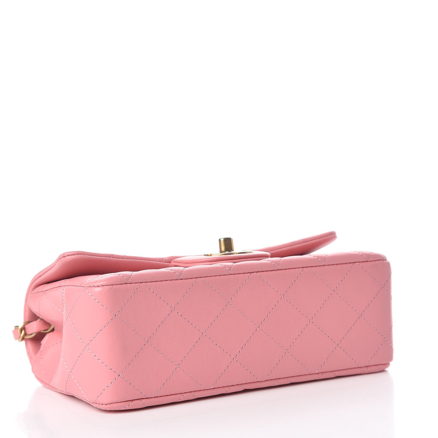 Chanel Lambskin Quilted Mini Rectangular Flap Pink 4 of 11
